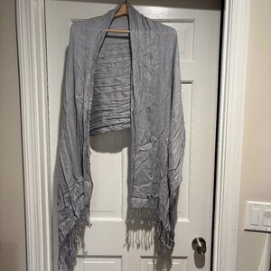 Light gray pashmina scarf